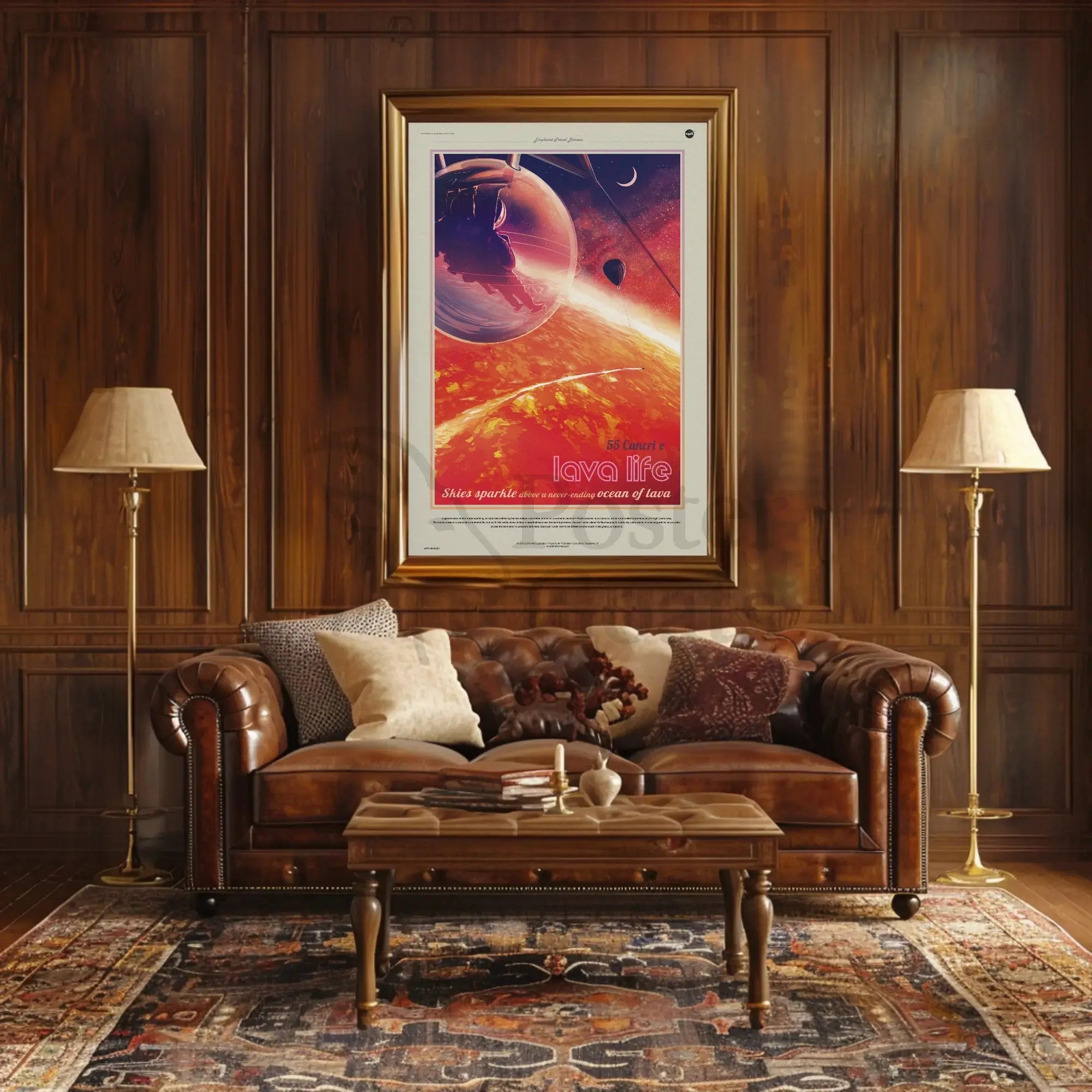 Vacation on 55 Cancri e Futuristic Sci-Fi Poster PosterGoat