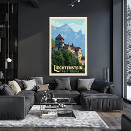 Vaduz Castle Travel Poster PosterGoat