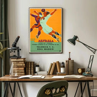 Valencia vs Real Madrid 1931 Vintage Sports Poster PosterGoat