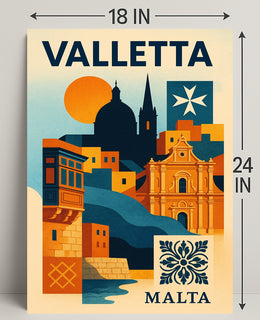Valletta A Mediterranean Gem Poster PosterGoat