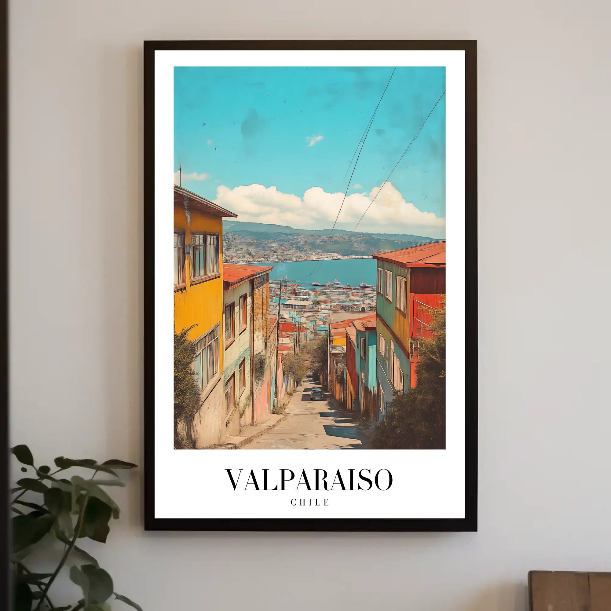 Valparaíso Vintage Scenic Cityscape Travel Poster PosterGoat