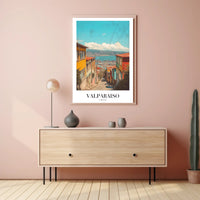 Valparaíso Vintage Scenic Cityscape Travel Poster PosterGoat