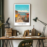 Valparaíso Vintage Scenic Cityscape Travel Poster PosterGoat