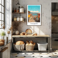 Valparaíso Vintage Scenic Cityscape Travel Poster PosterGoat
