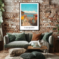 Valparaíso Vintage Scenic Cityscape Travel Poster PosterGoat