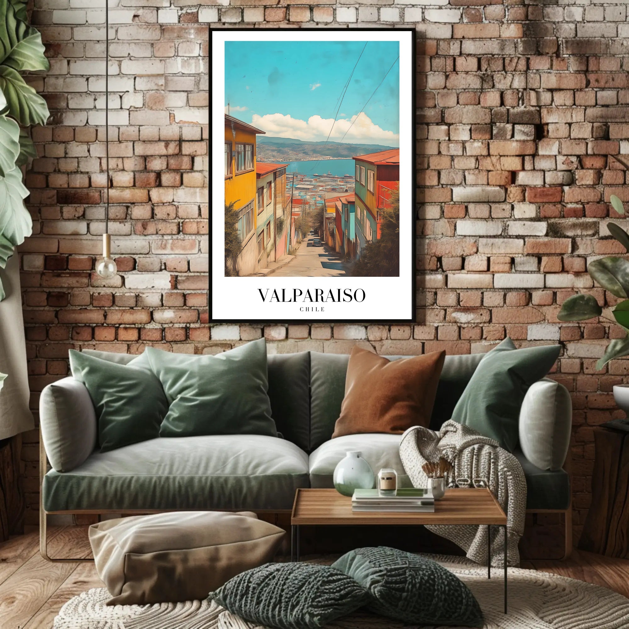 Valparaíso Vintage Scenic Cityscape Travel Poster PosterGoat