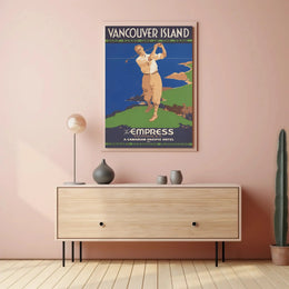 Vancouver Island Golf Leisure Vintage Travel Poster PosterGoat