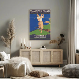 Vancouver Island Golf Leisure Vintage Travel Poster PosterGoat