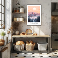 Vancouver Skyline Cityscape: Modern Travel Poster PosterGoat