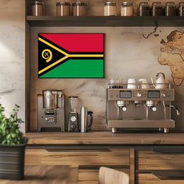 Vanuatu National Flag Modern Art Country Flag Poster PosterGoat
