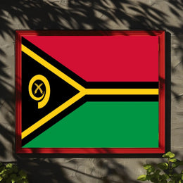 Vanuatu National Flag Modern Art Country Flag Poster PosterGoat