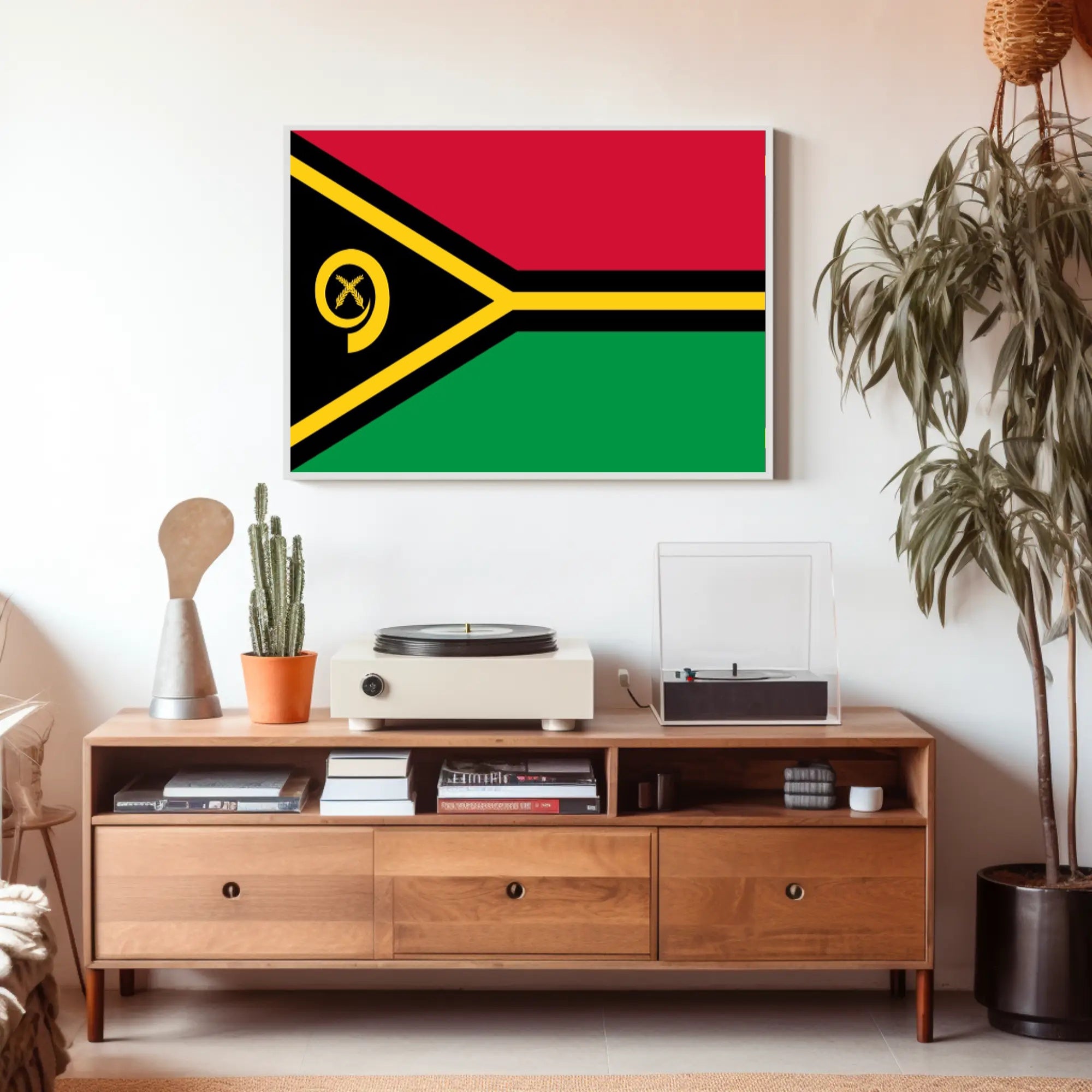 Vanuatu National Flag Modern Art Country Flag Poster PosterGoat