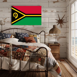 Vanuatu National Flag Modern Art Country Flag Poster PosterGoat
