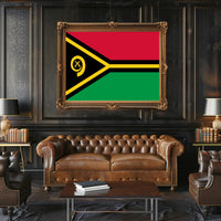 Vanuatu National Flag Modern Art Country Flag Poster PosterGoat