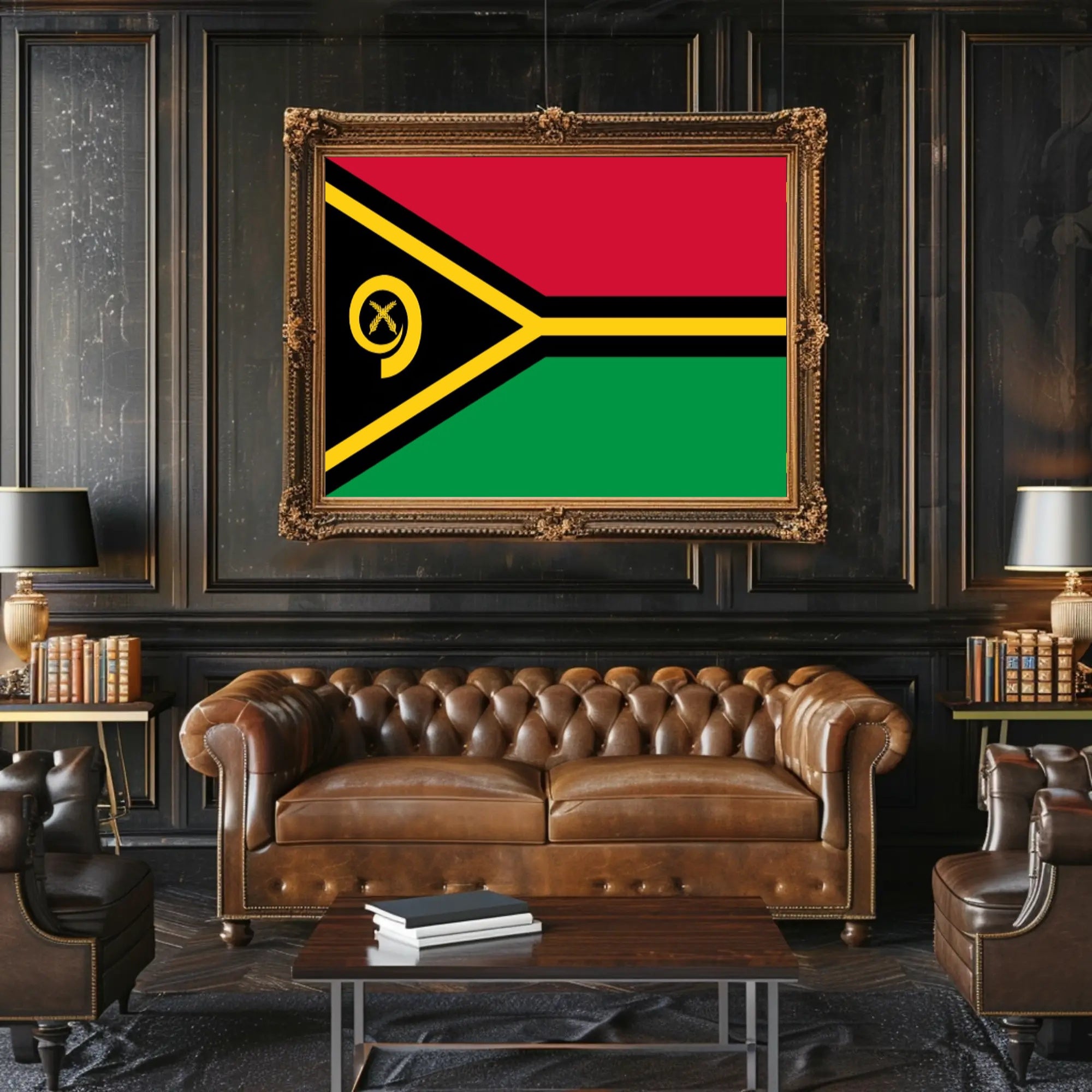 Vanuatu National Flag Modern Art Country Flag Poster PosterGoat