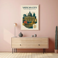 Vatican City Modern Collage Design Poster PosterGoat