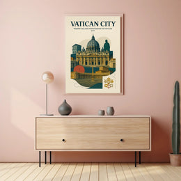 Vatican City Modern Collage Design Poster PosterGoat