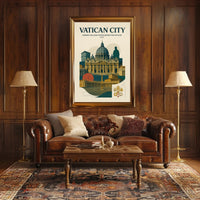 Vatican City Modern Collage Design Poster PosterGoat