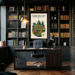 Vatican City Modern Collage Design Poster PosterGoat