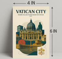 Vatican City Modern Collage Design Poster PosterGoat