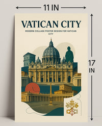 Vatican City Modern Collage Design Poster PosterGoat
