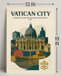 Vatican City Modern Collage Design Poster PosterGoat