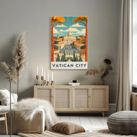Vatican City Retro Travel Art Poster PosterGoat