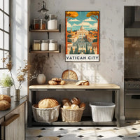 Vatican City Retro Travel Art Poster PosterGoat