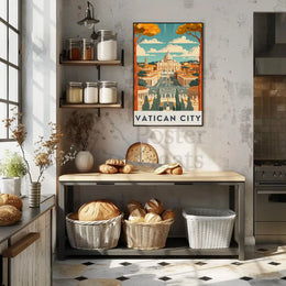 Vatican City Retro Travel Art Poster PosterGoat