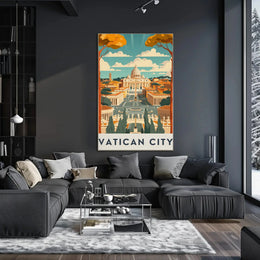 Vatican City Retro Travel Art Poster PosterGoat