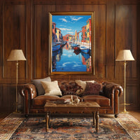 Venetian Canal Scene Photorealistic Travel Poster PosterGoat