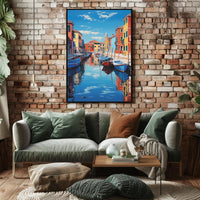 Venetian Canal Scene Photorealistic Travel Poster PosterGoat