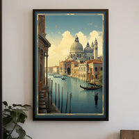Venetian Canal Serenity Vintage Travel Poster PosterGoat