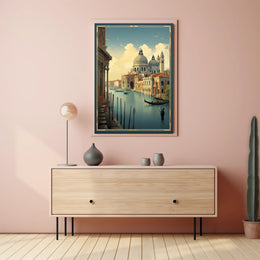 Venetian Canal Serenity Vintage Travel Poster PosterGoat