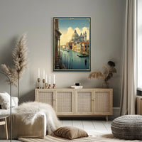 Venetian Canal Serenity Vintage Travel Poster PosterGoat