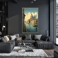 Venetian Canal Serenity Vintage Travel Poster PosterGoat