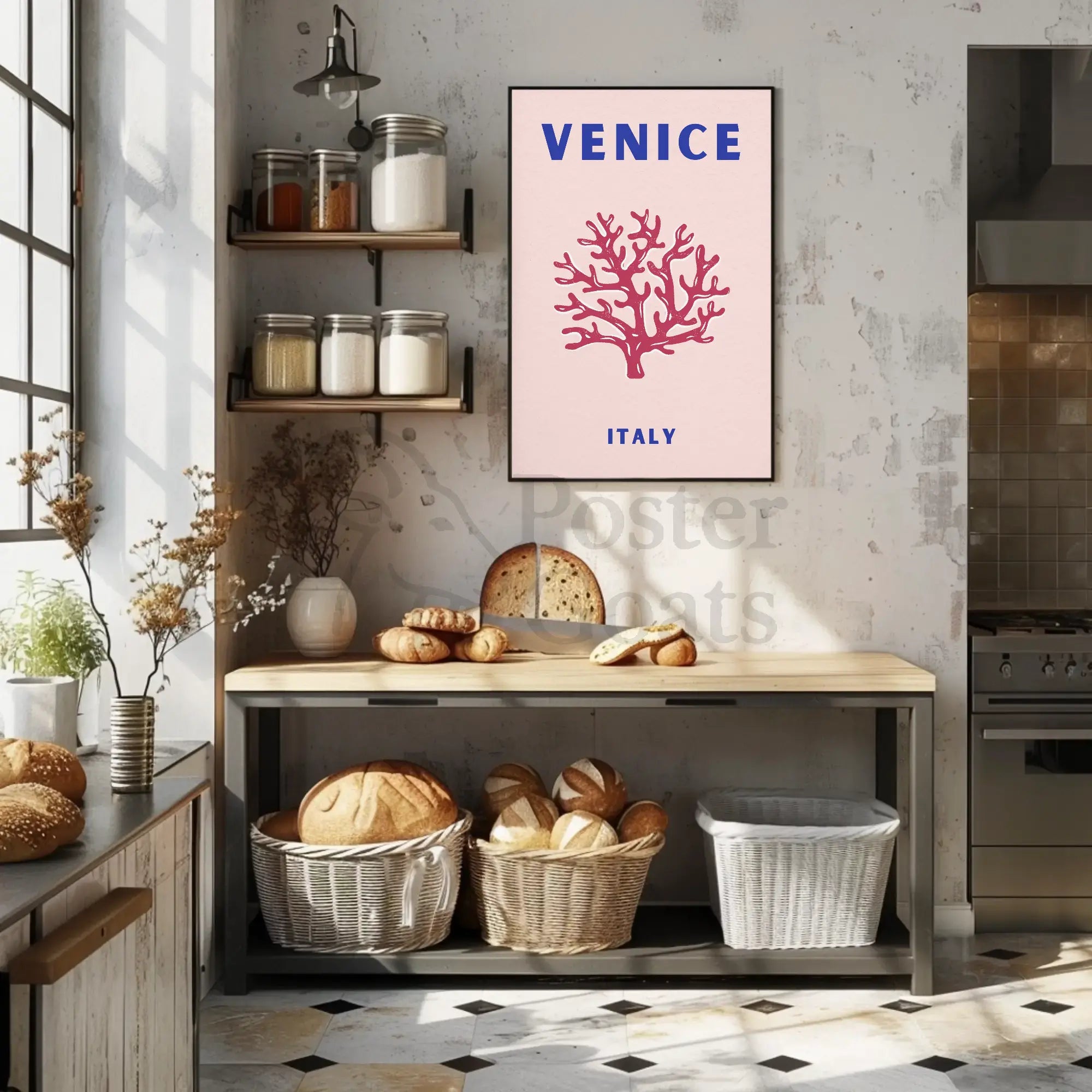 Venetian Elegance Modern Art Travel Poster PosterGoat