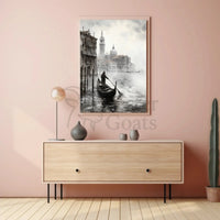 Venetian Gondola Scene: Impressionistic Travel Poster PosterGoat