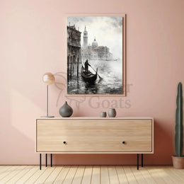 Venetian Gondola Scene: Impressionistic Travel Poster PosterGoat