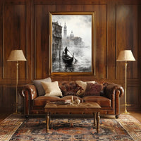 Venetian Gondola Scene: Impressionistic Travel Poster PosterGoat