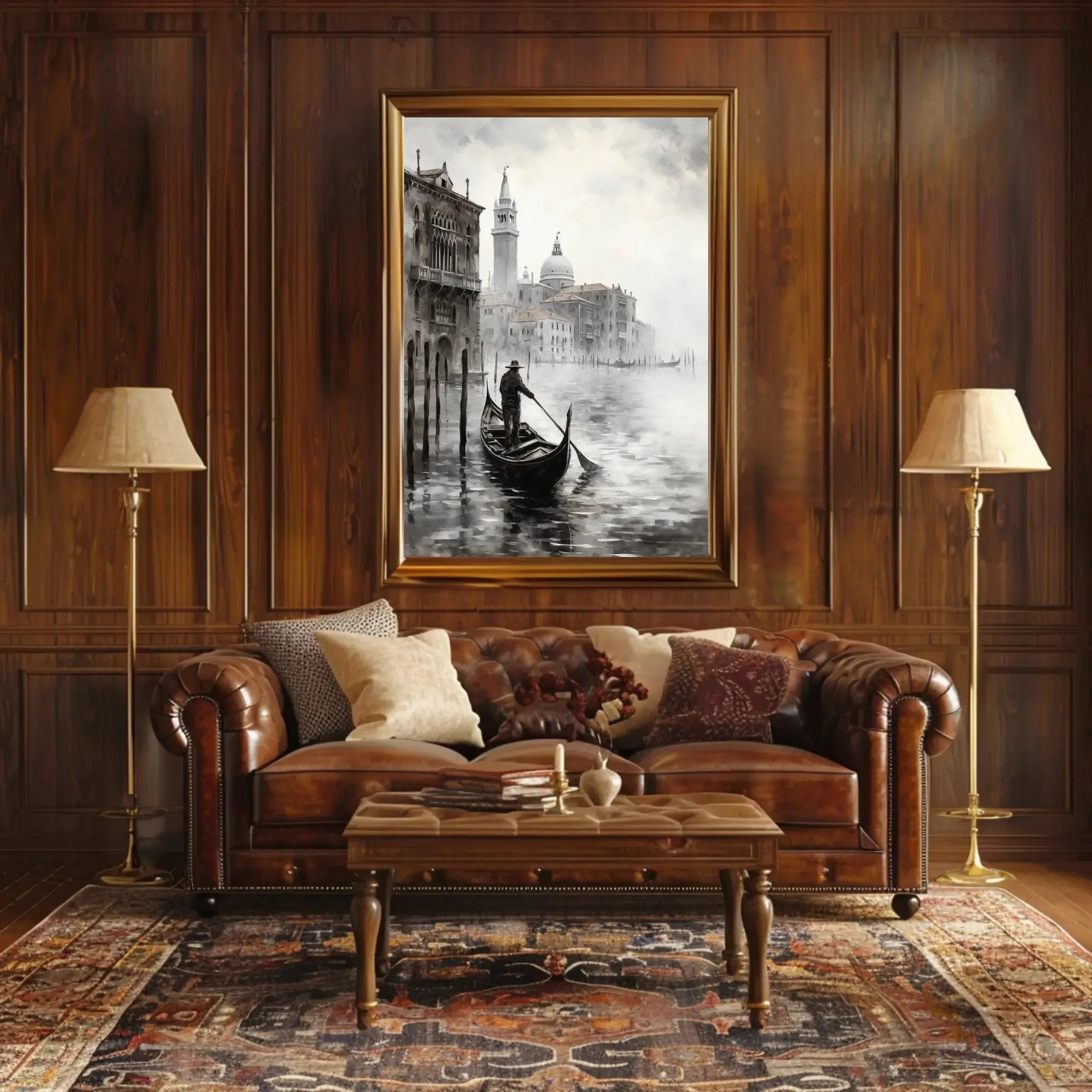 Venetian Gondola Scene: Impressionistic Travel Poster PosterGoat