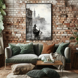 Venetian Gondola Scene: Impressionistic Travel Poster PosterGoat