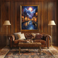 Venetian Night Canal Art Print Travel Poster PosterGoat