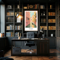 Venetian Romance Gondola Travel Poster PosterGoat