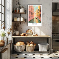 Venetian Romance Gondola Travel Poster PosterGoat