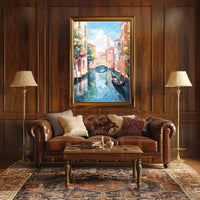Venetian Tranquility in Impressionistic Art Travel Poster PosterGoat