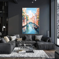 Venetian Tranquility in Impressionistic Art Travel Poster PosterGoat