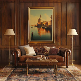 Venetian Tranquility: Photorealistic Italian Canal Travel Poster PosterGoat