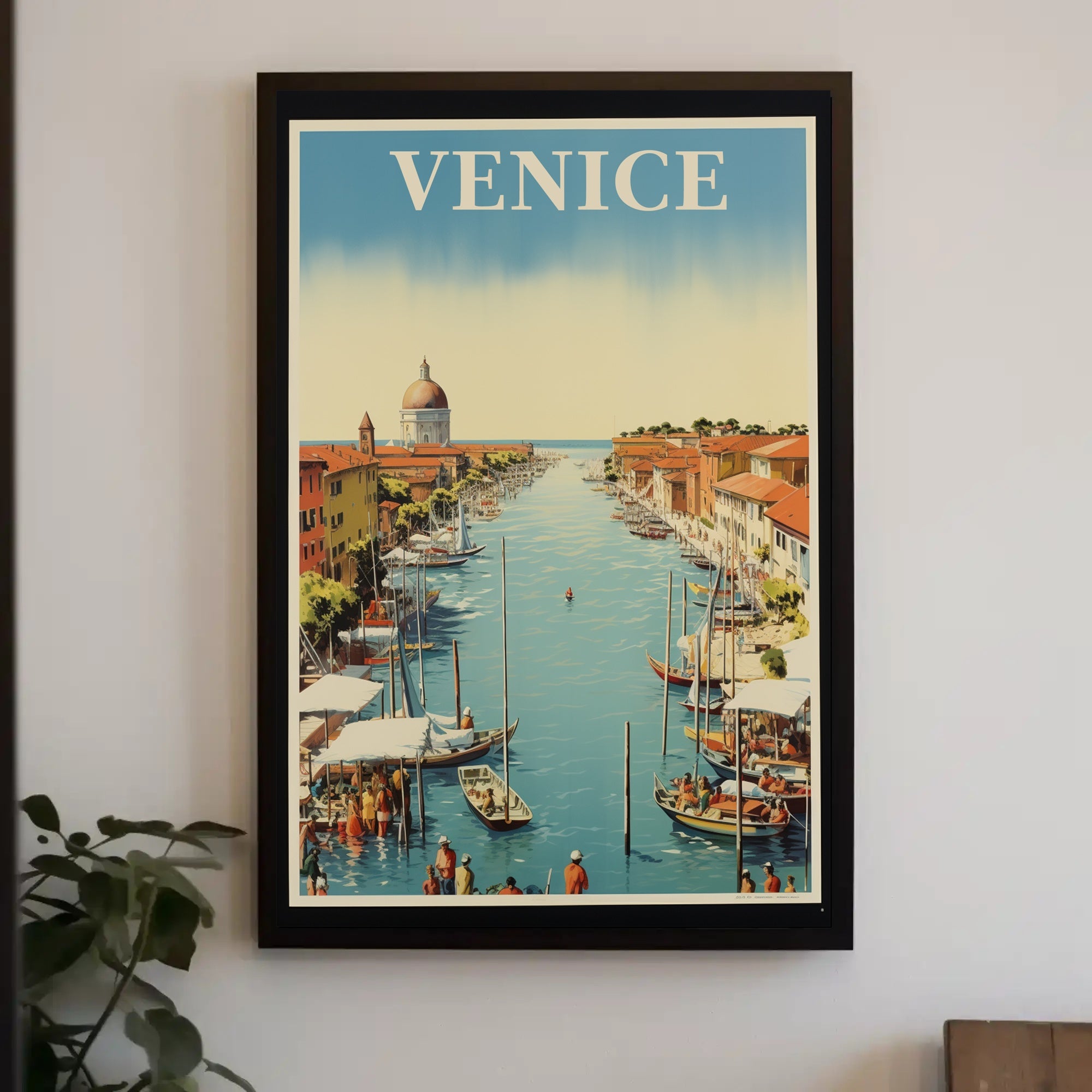 Venice Canal Scenic Vintage Travel Poster PosterGoat