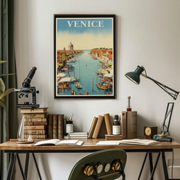 Venice Canal Scenic Vintage Travel Poster PosterGoat
